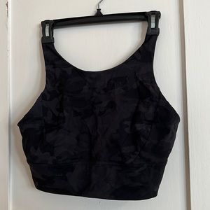Lululemon sports bra black camo print